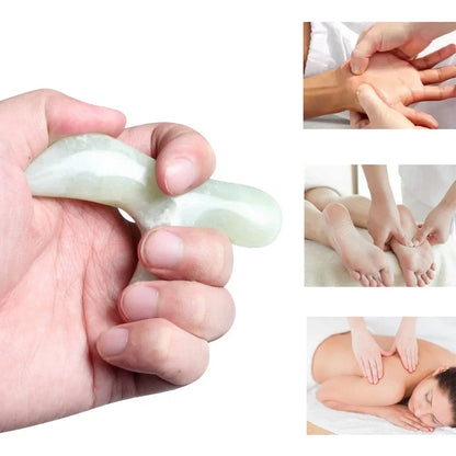 1 PCS Professional Natural Jade Foot Massager Acupuncture Point Massage Foot Care Therapeutic Relief Tool for Neck, Foot Arm Leg