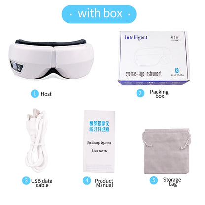 Smart Eye Massager Air Pressure Bluetooth Music Vibration Hot Airbag Compress Eye Care Eye Massage Glasses Eye Relax Foldable