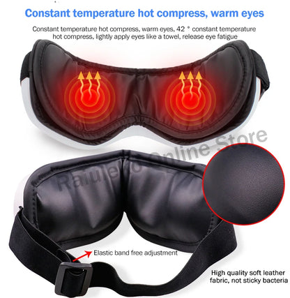 Smart Eye Massager Air Pressure Bluetooth Music Vibration Hot Airbag Compress Eye Care Eye Massage Glasses Eye Relax Foldable